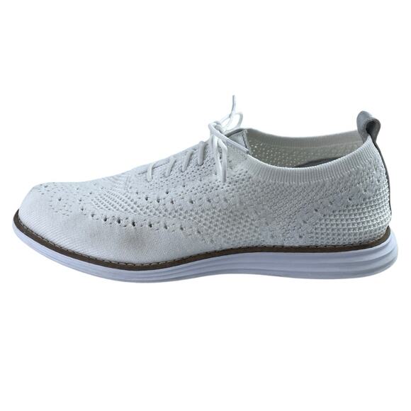 Cole Haan Original Grand Wingtip Silver Metallic Lace Up Oxford Shoes Size 7B - Picture 1 of 6